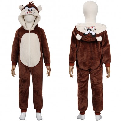 Kinder Tasmanian Devil Pyjama Outfits Karneval Jumpsuit Cosplay Kostüm Halloween