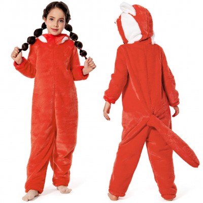 Kinder Turning Red Mei Schlafanzug Outfits Karneval Jumpsuit Cosplay Kostüm Halloween