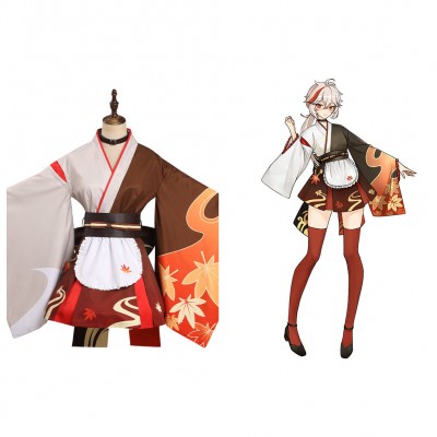 Kaedehara Kazuha Dienstmädchen Kimono Genshin Impact Originell Outfits Carnival Halloween