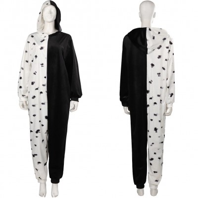Cruella Overall Pyjams Outfits Karneval Schlafanzug Cosplay Kostüm Carnival Halloween