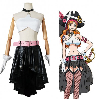 Nami Cosplay One Piece Red Kostüm Karneval Outfits Halloween