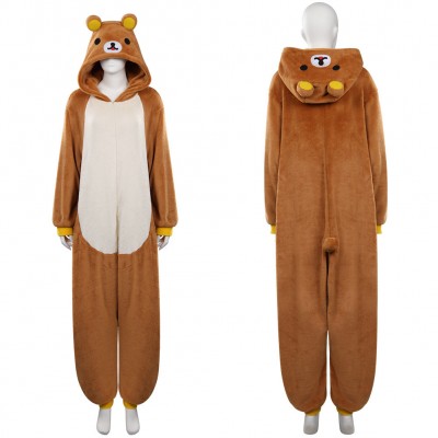 Rilakkuma Theme Park Adventure Brother Bear Cosplay Schlafanzug Outfits Karneval Originell Jumpsuit Halloween