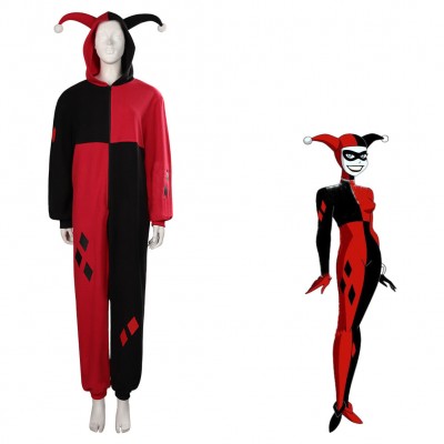 Harley Quinn Pajamas Erwachsene Overall Schlafanzug Cosplay Kostüm Carnival Halloween