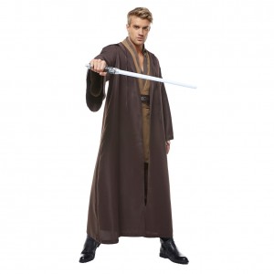Star Wars Kenobi Jedi TUNIC Braun Cosplay Kostüm Carnival Halloween