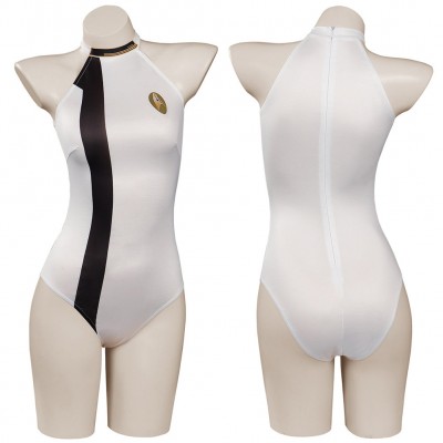 Star Trek: Discovery 4 Cosplay Weiß Bademode Damen einteiliger Badeanzug