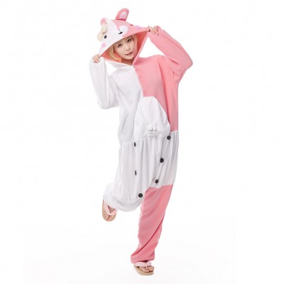 Monokuma und Monomi rosa Schlafanzug Danganronpa Dangan Ronpa Monomi Jumpsuit Cosplay Pajamas für Erwachsene Halloween