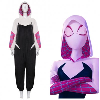 SpiderMan: Across The Spider Cosplay Verse Gwen Stacy Outfits Karneval Pajamas Halloween