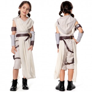 Kinder Star Wars: The Rise of Skywalker Rey e Karneval Outfits Cosplay Kostüm Halloween