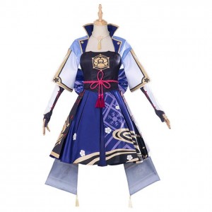 Genshin Impact Ayaka Kleid Karneval Outfits Cosplay Kostüm Halloween