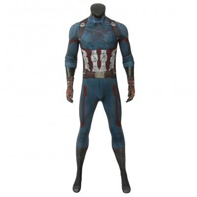 Captain America Steven Rogers Outfits Karneval Jumpsuit Cosplay Kostüm Halloween