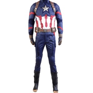 Captain America 3: Civil War Steve Rogers Uniform Cosplay Kostüm Halloween