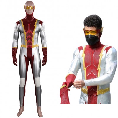 The Flash S7 Bart Allen Impulse Outfits Karneval Jumpsuit Cosplay Kostüm Halloween