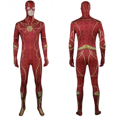 The Flash Barry Allen Overall Cosplay Jumpsuit Karneval Outfits Halloween