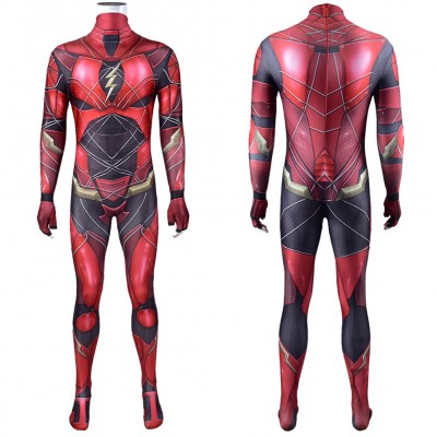 The Flash Barry Allen Overall Cosplay Jumspuit Karneval Outfits Halloween