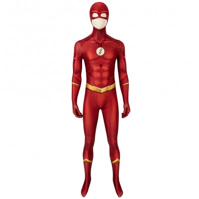 The Flash Barry Allen Outfits Karneval Jumpsuit Cosplay Kostüm Carnival Halloween