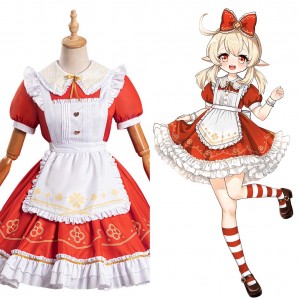 Genshin Impact Alice in Wonderland Alice Cosplay KLEE Kostüm Karneval originell Kleid Halloween
