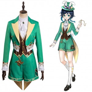 Genshin Impact Alice in Wonderland Mr.Bunny Cosplay Venti Kostüm Karneval originell Outfits Halloween