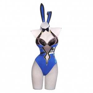 Yelan Cosplay Genshin Impact Kostüm Karneval Bunny Girls Jumpsuit Carnival Halloween