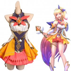 League of Legends Star Guardian Cosplay Seraphine Kostüm Karneval Kleid Halloween