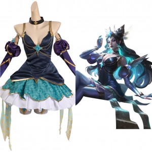 League of Legends Syndra Star Guardian Outfits Karneval Kleid Cosplay Kostüm Carnival Halloween