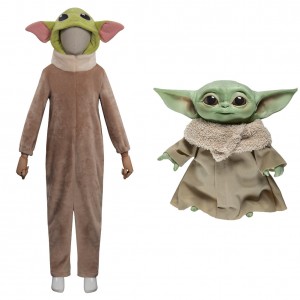 Kinder The Mandalorian Baby Yoda e Outfits Karneval Jumpsuit Cosplay Kostüm Carnival Halloween