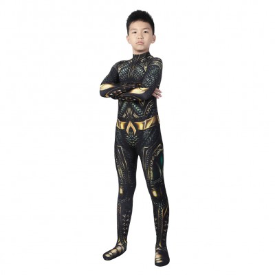 Kinder Aquaman Outfits Karneval Jumpsuit Cosplay Kostüm Carnival Halloween