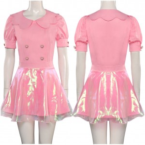 Film Barbie 2023 originell rosa Kleid auch für Alltag Cosplay Kostüm Carnival Halloween