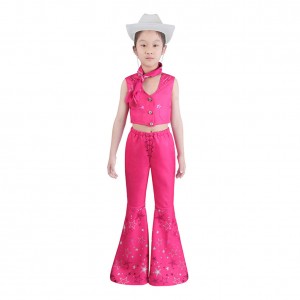 Mädchen Film 2023 Barbie Jeansbekleidung Set Cosplay Kostüm