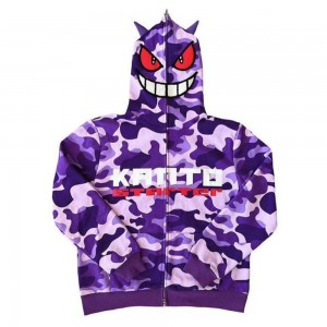 Gengar Hoodie 3D Druck Sweatshirt Erwachsene Streetwear Jacke Carnival Halloween