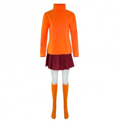 Velma Dinkley Uniform Karneval Outfits Cosplay Kostüm Halloween