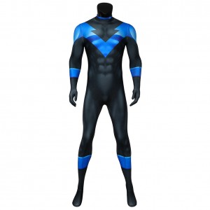 Dick Grayson Nightwing Outfits Karneval Jumpsuit Cosplay Kostüm Carnival Halloween