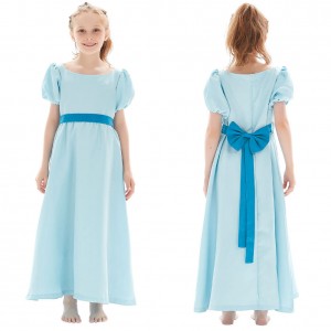 Peter Pan Nimmerland Wendy Darling Kleid Blau für Kinder Cosplay Kostüm Carnival