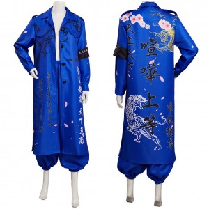 Japanese Bosozoku Kimono Cosplay Blau Kostüm Karneval Outfits Carnival Halloween