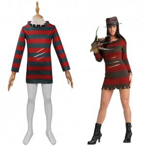 Kinder A Nightmare On Elm Street Freddy Krueger Outfits Karneval Kleid Cosplay Kostüm Halloween