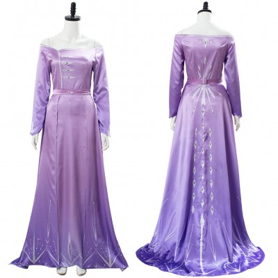 Violett Lila Cosplay Elsa Nachthemd Kostüm Kleid Arendelle Königin Elsa Kleid Frozen 2 Die Eiskönigin 2