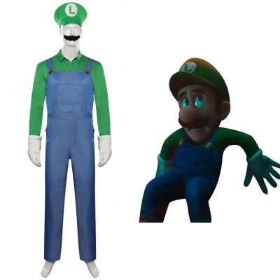 The Super Mario Bros. Movie Luigi Kostüm Cosplay Karneval Outfits Halloween
