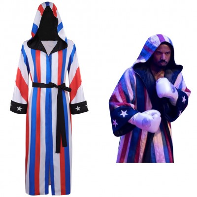 Erwachsene Creed 3 Adonis Creed Bademantel Robe Cosplay Kostüm Carnival Halloween
